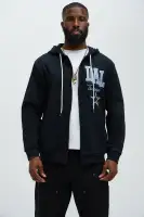 Black Hoodie Long Sleeve Embroidered Printed Imported(Black,S)