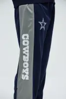 Navy Elastic Waist Drawstring Side Shell & Lining Polyester Imported Jumpsuit(Navy,S)