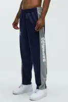 Navy Elastic Waist Drawstring Side Shell & Lining Polyester Imported Jumpsuit(Navy,S)