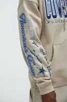 Hooded Drawstring Kangaroo Pocket Sand-colored Jacket(Sand,S)