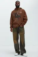 Slip On Faux Suede Harness Strap Casual Boots(Brown,S)