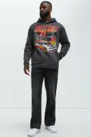 Grey Hoodie Long Sleeve 100% Polyester Printed Imported(Grey,S)