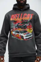Grey Hoodie Long Sleeve 100% Polyester Printed Imported(Grey,S)