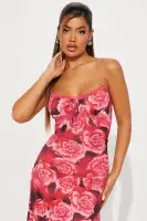 Elegant Mesh Midi Dress with Spaghetti Straps & Lace Trim - Asymmetrical Hem, Ruched Bust (Red/Combo)(Red/combo,XS)
