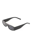 Black & Brown Square Plastic Frame Glasses(Black,OS)