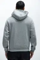 Charcoal Hoodie Long Sleeve Cotton Polyester Printed Imported(Heather Grey,S)