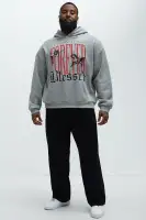 Charcoal Hoodie Long Sleeve Cotton Polyester Printed Imported(Heather Grey,S)