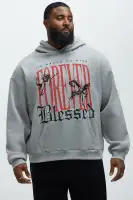Charcoal Hoodie Long Sleeve Cotton Polyester Printed Imported(Heather Grey,S)