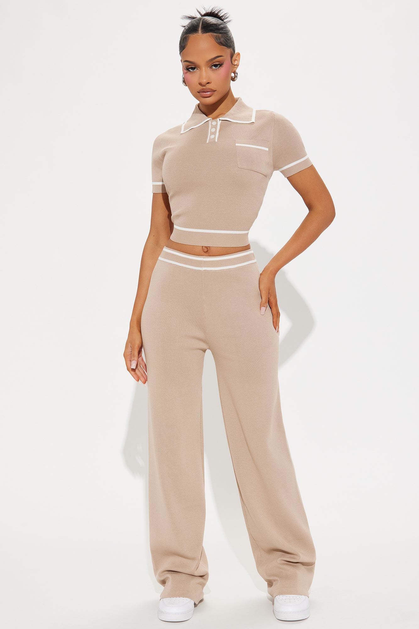 Strapless Adjustable Ruching Detail Capri Set with Elastic Waistband