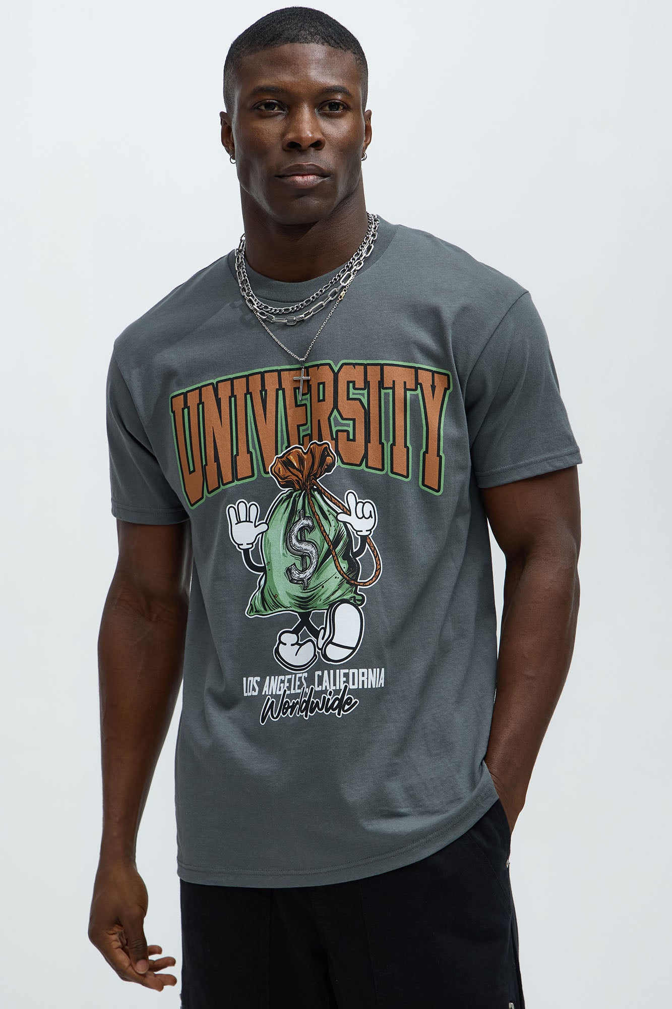 Crew Neck Short Sleeve Screen Printed 100% Cotton T-Shirt