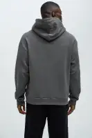 Charcoal Hoodie Long Sleeve Cotton Polyester Printed Imported(Grey,S)