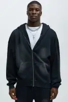 Black 100% Cotton Long Sleeve Hoodie Paired with Modern Wash Sweatpants