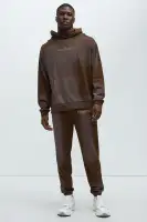 Mocha Hoodie Long Sleeve Cotton Polyester Printed Imported(Mocha,S)