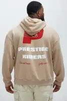Printed High Pile Fleece Nylon Webbing Buckle Contrast Zipper 100% Polyester Outerwear(Tan,S)