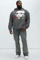 Charcoal Hoodie Long Sleeve Cotton Polyester Printed Imported(Grey,S)